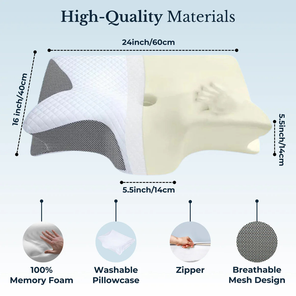 PosturePro™ Premium ergonomic pillow